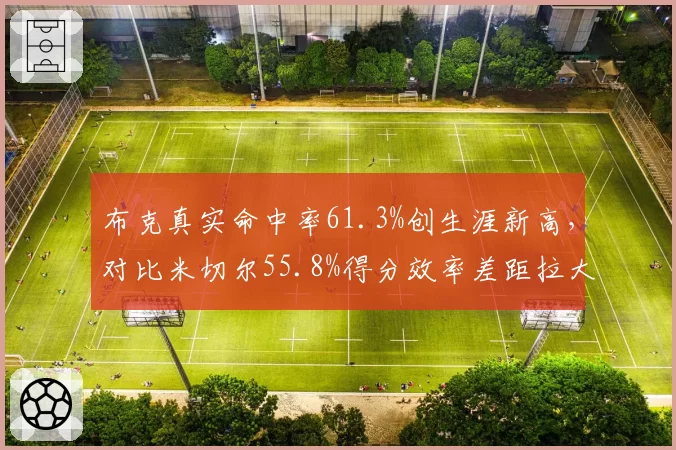 布克真实命中率61.3%创生涯新高，对比米切尔55.8%得分效率差距拉大